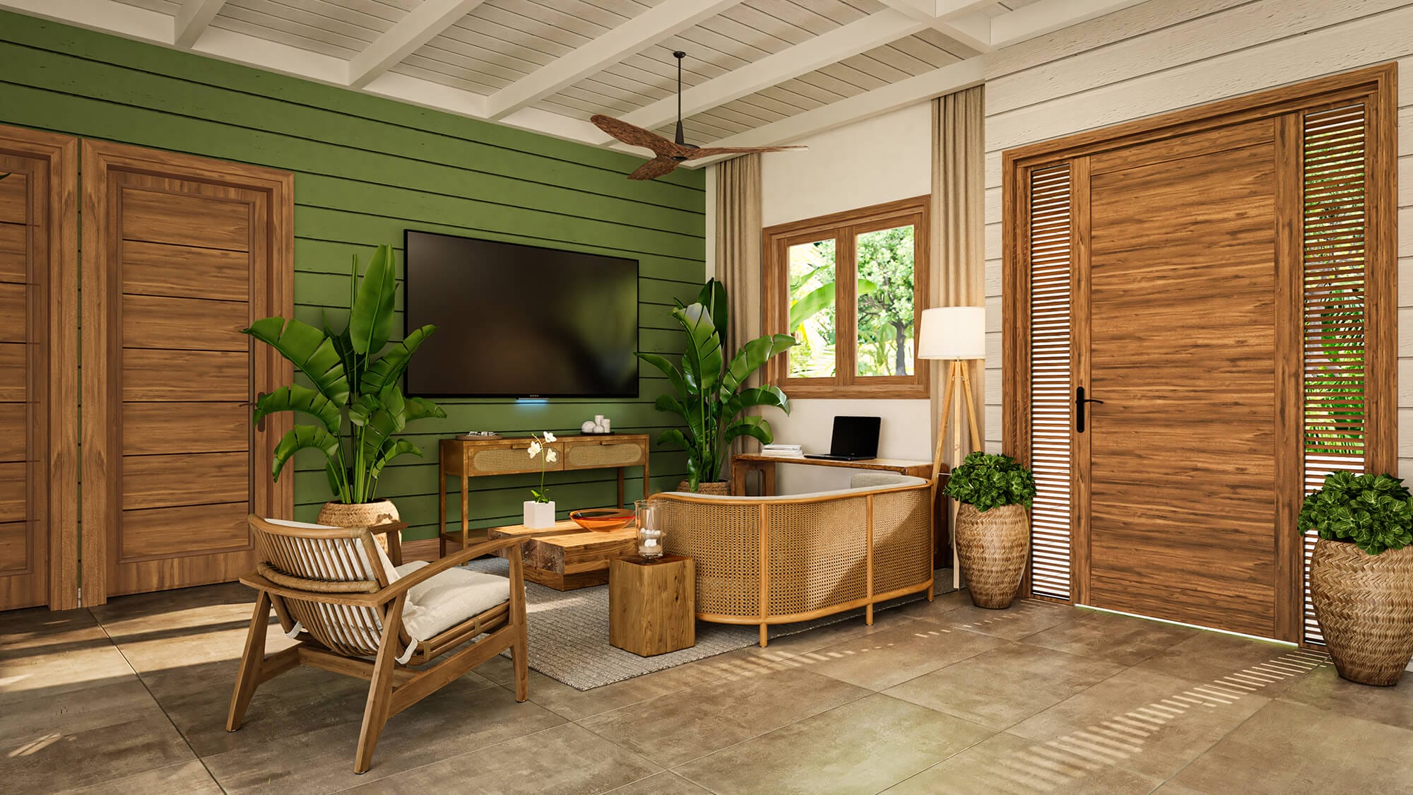 sanctuary boutique residences golfo dulce living room render design