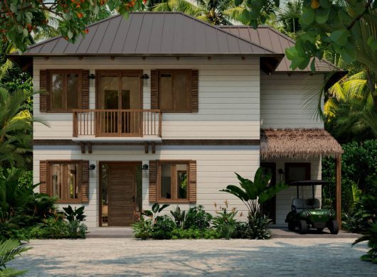 Sanctuary Boutique Residences exterior with golf cart, Golfito Costa Rica