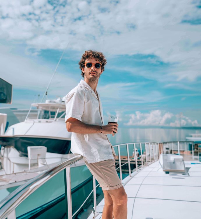 Boat owner on a yacht at Marina Bahía Golfito — marina living in Golfito, Costa Rica