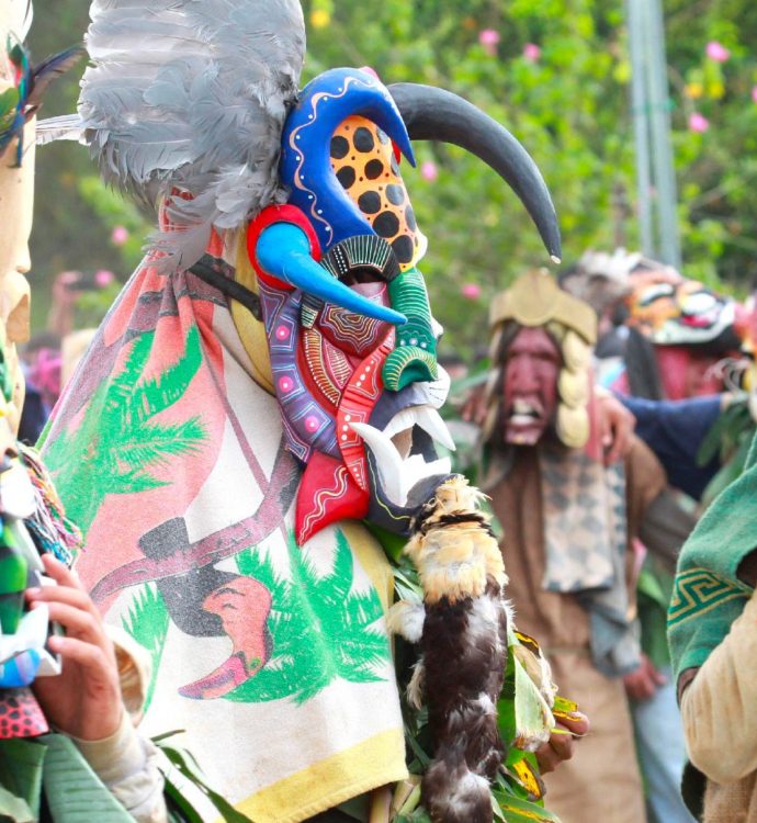 Traditional Costa Rican festival masked dancer, Southern Zone Costa Rica