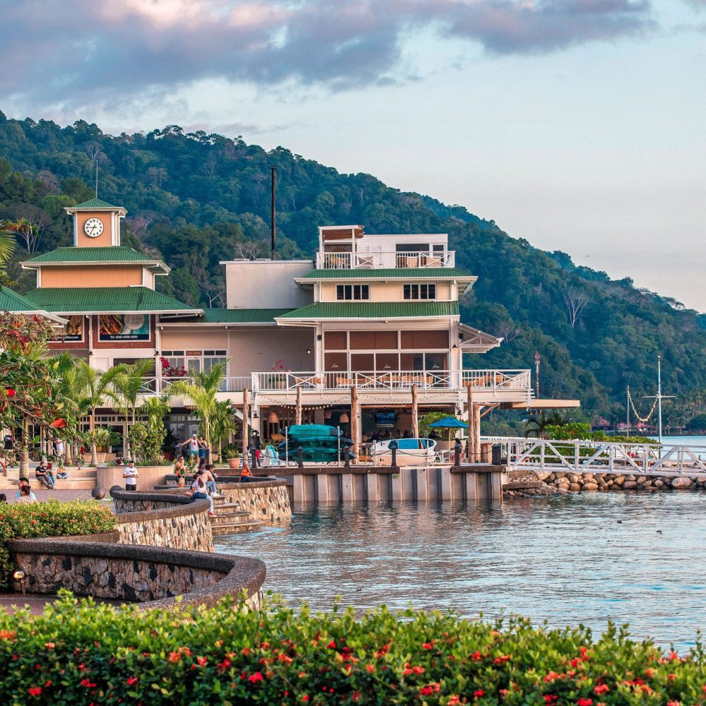Golfito waterfront viewed from Golfo Dulce, Southern Zone Costa Rica